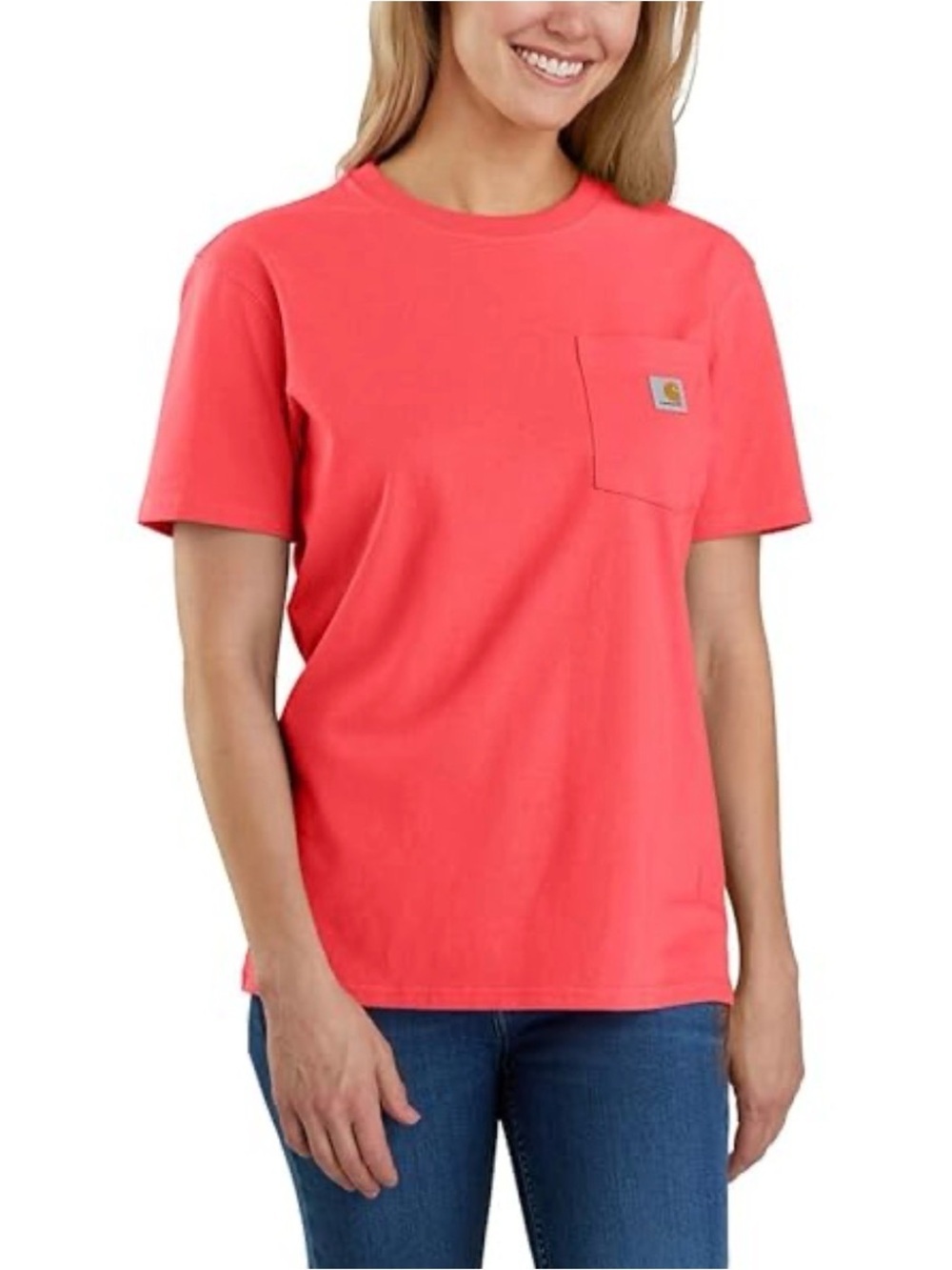 Carhartt Pocket Relaxed fit Tee in Coral size (10-12) Women Small